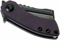 Kansept Mini Korvid T3030A3 Blackwashed, Purple G10 Navaja, Justin Koch Design -KNIVESANDTOOLS Ventas KST3030A3 04 kansept
