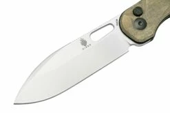 Kizer Vanguard HIC-CUP V3606C1, Button Lock Green Micarta Navaja, Diseño Azo -KNIVESANDTOOLS Ventas KZV3606C1 03 kizer