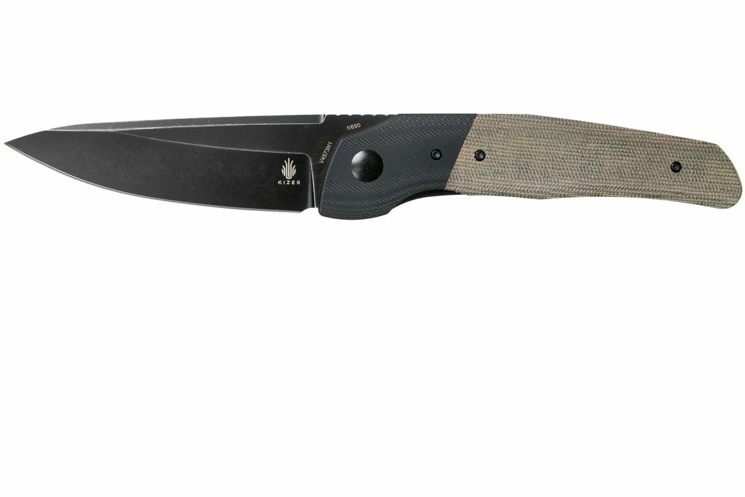 Kizer Vanguard In-Yan, G10, Micarta, N690, V4573N1 Navaja 3 Kizer Vanguard In-Yan, G10, Micarta, N690, V4573N1 Navaja