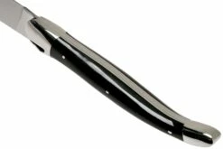 Forge Laguiole Set De 6 Juego De Cuchillos Para Carne, Cuerno Negro, T62MINBN -KNIVESANDTOOLS Ventas LAT62MINBN 06 forge de laguiole