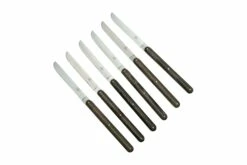 Forge De Laguiole Andrée Putman T6PUTMANFRD Juego De Cuchillos De Mesa De 6 Piezas, Madera De Fresno