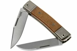 LionSteel BestMan BM13 CVN Natural Canvas Micarta Navaja Slipjoint