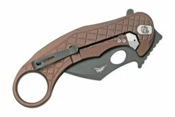 LionSteel L.E.One LE1-A-EB MagnaCut, Black, Earth Brown Aluminium, Navaja Karambit -KNIVESANDTOOLS Ventas LI LE1 A EB 05 lionsteel