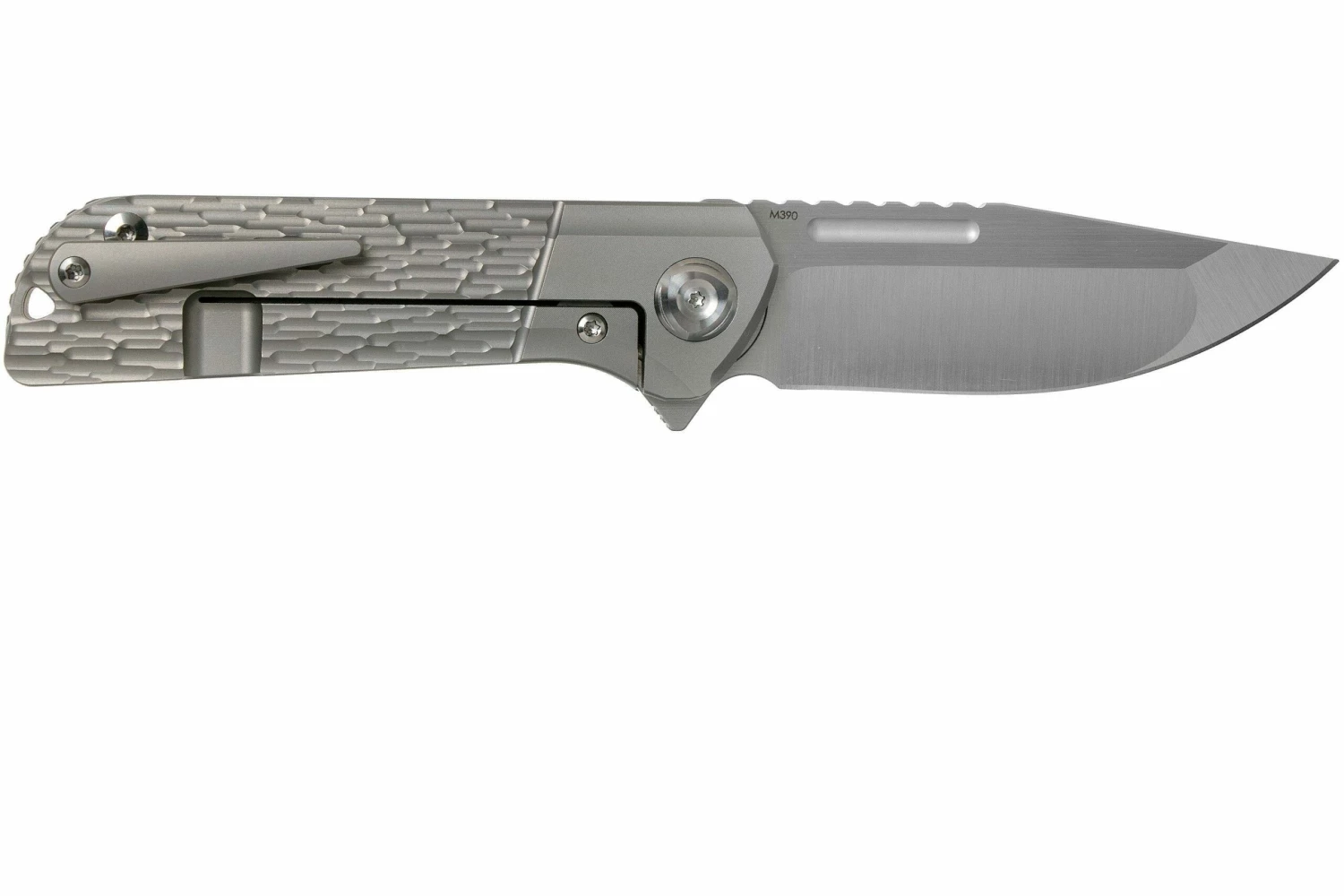 Liong Mah Lanny V2, Textured Titanium, Satin M390 Navaja 4 Liong Mah Lanny V2, Textured Titanium, Satin M390 Navaja - Imagen 2