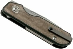 Liong Mah Traveller Sheepfoot Green Canvas Micarta Navaja -KNIVESANDTOOLS Ventas LO TR SH GCM 04 liong mah