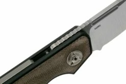 Liong Mah Traveller Sheepfoot Green Canvas Micarta Navaja -KNIVESANDTOOLS Ventas LO TR SH GCM 06 liong mah