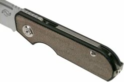 Liong Mah Traveller Sheepfoot Green Canvas Micarta Navaja -KNIVESANDTOOLS Ventas LO TR SH GCM 07 liong mah