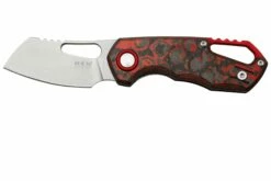 MKM Isonzo FX03-2CL Cleaver Stonewashed, Lava Flow Carbon Fibre Navaja, Diseño De Jesper Voxnaes
