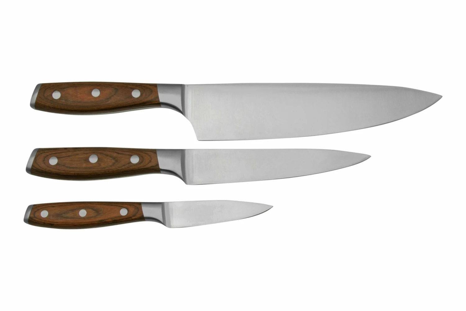 Messermeister Avanta Start Set, Juego De Cuchillos De 3 Piezas, Madera De Pakka 3 Messermeister Avanta Start Set, Juego De Cuchillos De 3 Piezas, Madera De Pakka - Imagen 2