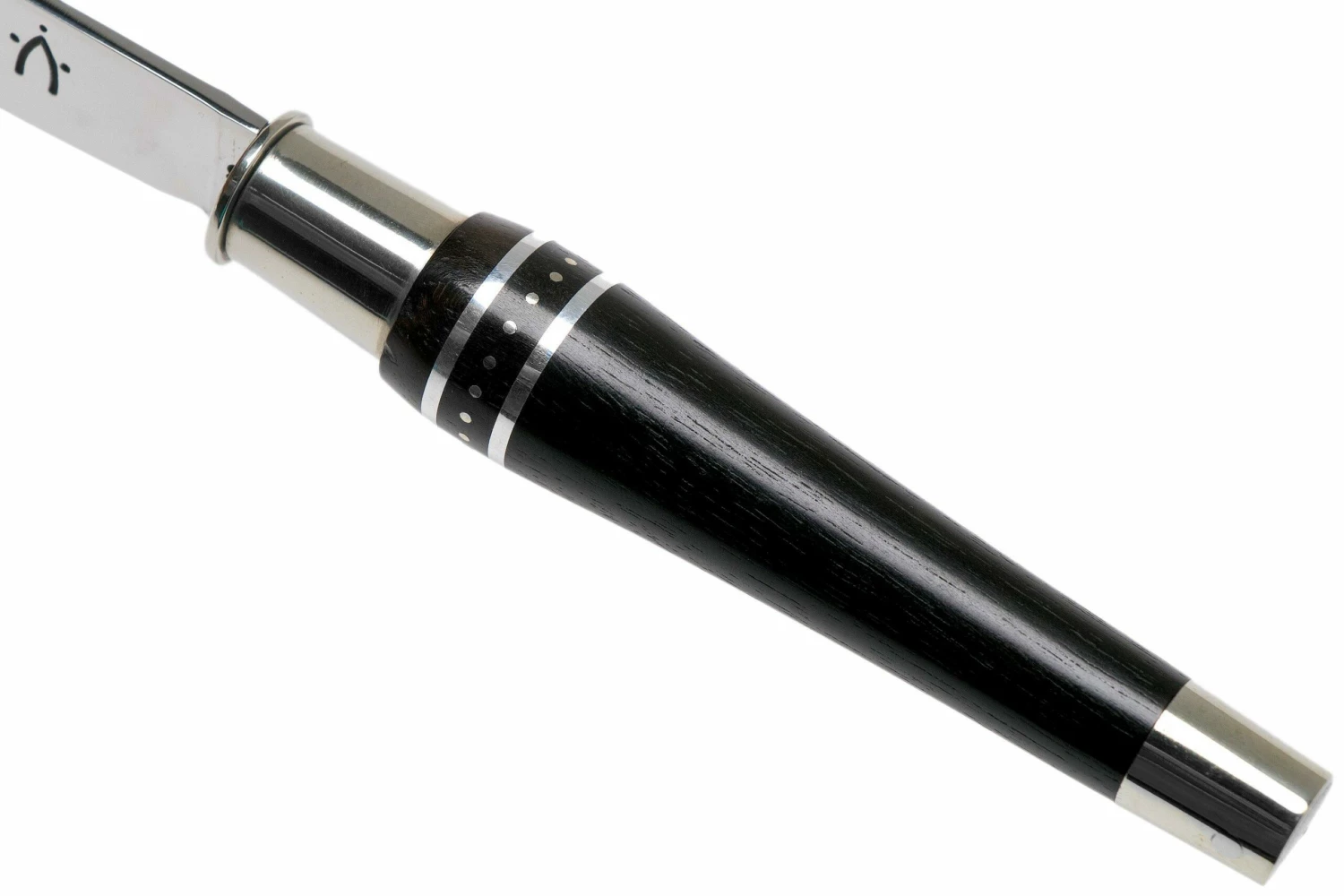 Nontron No. 22 Nickel Silver Turning Ferrule, Marquetry Ebony Aluminium, Doble Virola NN22DVEBALU Navaja 8 Nontron No. 22 Nickel Silver Turning Ferrule, Marquetry Ebony Aluminium, Doble Virola NN22DVEBALU Navaja - Imagen 6