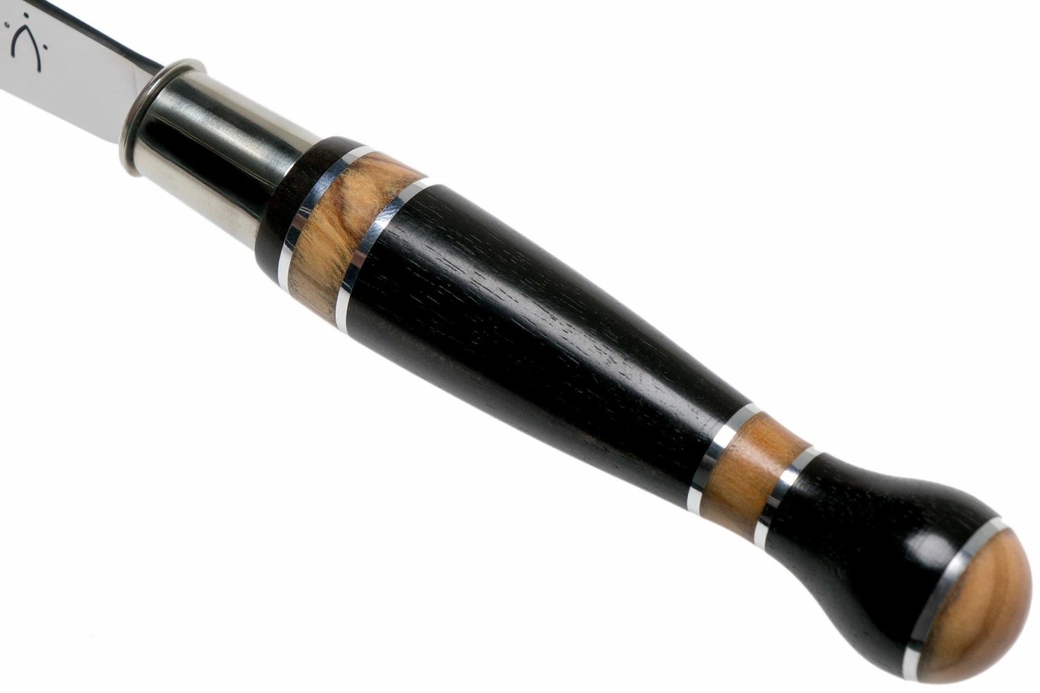 Nontron No. 25 Nickel Silver Turning Ferrule, Marquetry Ebony Olivewood, Forma De Bola NN25BOEBOL Navaja 8 Nontron No. 25 Nickel Silver Turning Ferrule, Marquetry Ebony Olivewood, Forma De Bola NN25BOEBOL Navaja - Imagen 6
