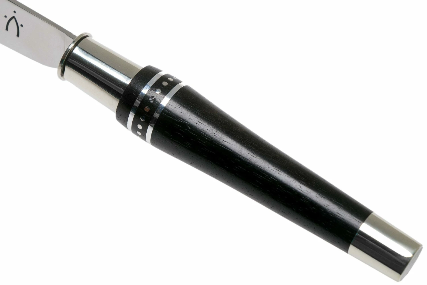 Nontron No. 25 Nickel Silver Turning Ferrule, Marquetry Ebony Aluminium, Doble Virola NN25DVEBALU Navaja 8 Nontron No. 25 Nickel Silver Turning Ferrule, Marquetry Ebony Aluminium, Doble Virola NN25DVEBALU Navaja - Imagen 6
