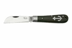 Otter Anchor Knife 171 ML Small Carbon, Smoked Oak, Stainless Anchor, Navaja