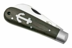 Otter Anchor Knife 171 ML Small Carbon, Smoked Oak, Stainless Anchor, Navaja -KNIVESANDTOOLS Ventas OR171ML 06 otter