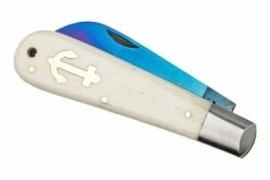 Otter Anchor Knife 173 KN M.L Large Blue Carbon, Bone, Brass Anchor, Navaja -KNIVESANDTOOLS Ventas OR173KNML 04 otter