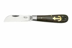 Otter Anchor Knife 174 R ML Small Stainless, Grenadilla Brass Anchor, Navaja