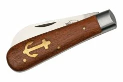 Otter Anchor Knife 173 R Small Stainless, Sapeli, Brass Anchor, Navaja -KNIVESANDTOOLS Ventas OR174R 04 otter