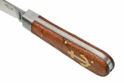 Otter Anchor Knife 174 Small Carbon, Sapeli, Brass Anchor, Navaja -KNIVESANDTOOLS Ventas OR174 07 otter