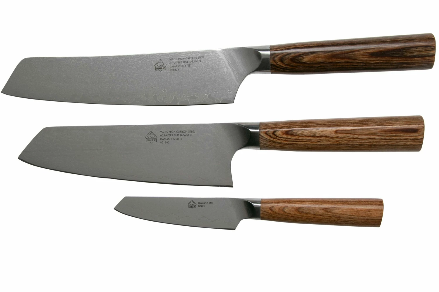 PUMA IP Chef, Santoku, Paring Knife, 821209, Juego De Cuchillos De 3 Piezas 3 PUMA IP Chef, Santoku, Paring Knife, 821209, Juego De Cuchillos De 3 Piezas