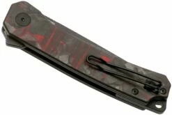 QSP Knife Osprey QS139-F2 Red Shredded Carbon Fibre, Blackwashed, Navaja -KNIVESANDTOOLS Ventas QS139 F2 04 qsp knife