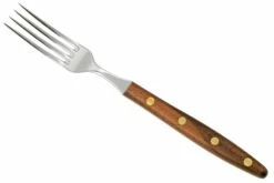 Robert Herder Tenedor Slim 2407000180000, Acero Inoxidable 18/10, Madera De Nogal, Tenedor De Mesa