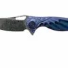 Rike Mini Hummingbird Navaja Damascus, Azul -KNIVESANDTOOLS Ventas RKMINI BL 01 rike knives mini hummingbird rkmini bl 01