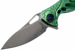 Rike Mini Hummingbird Navaja Damascus, Verde -KNIVESANDTOOLS Ventas RKMINI GR 03 rike knives mini hummingbird rkmini gr 03