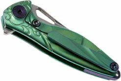 Rike Mini Hummingbird Navaja Damascus, Verde -KNIVESANDTOOLS Ventas RKMINI GR 04 rike knives mini hummingbird rkmini gr 04