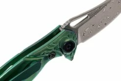 Rike Mini Hummingbird Navaja Damascus, Verde -KNIVESANDTOOLS Ventas RKMINI GR 06 rike knives mini hummingbird rkmini gr 06