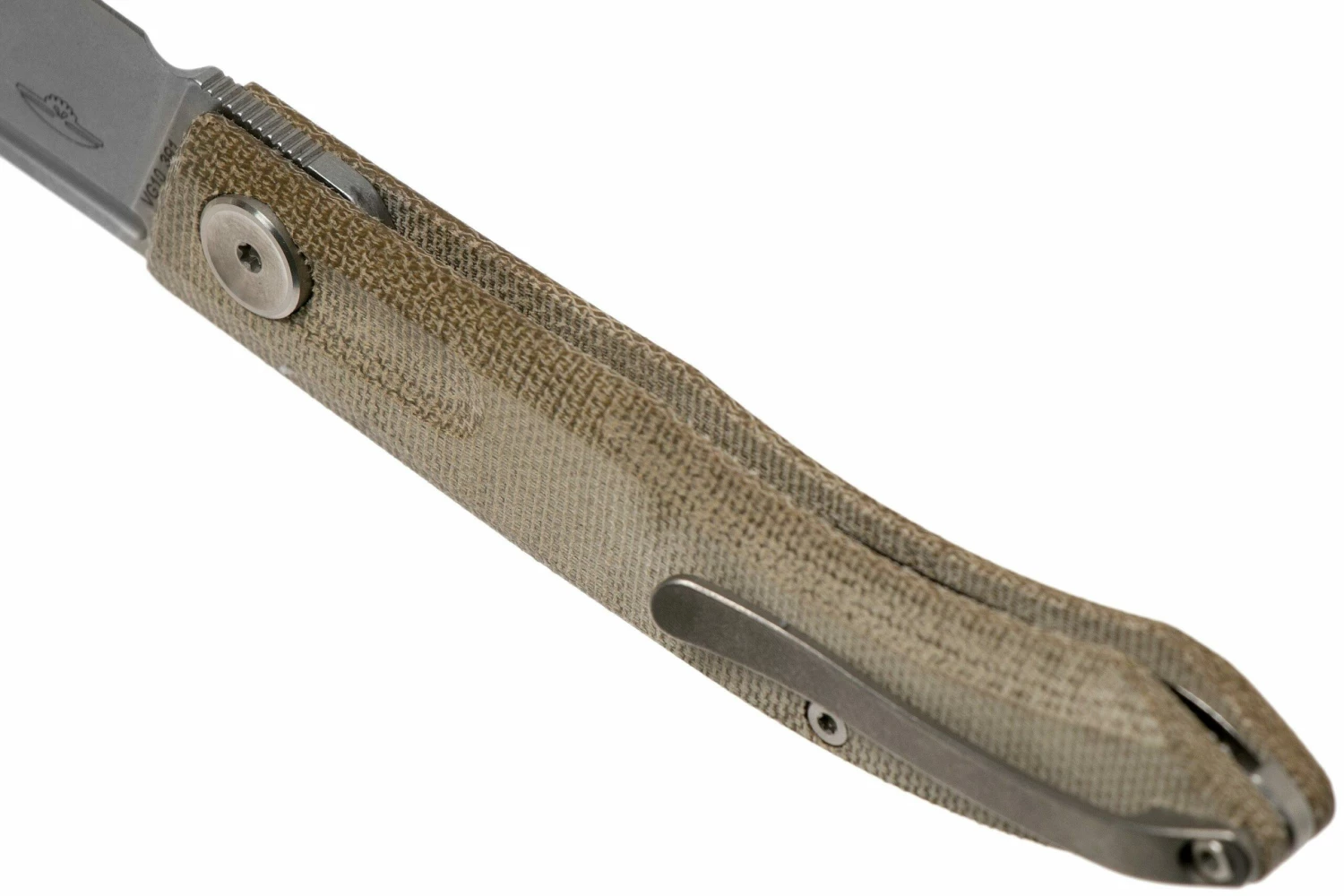 Real Steel Stella Green Canvas Micarta 7057 Knivesandtools Exclusive Navaja, Diseño Poltergeist 7 Real Steel Stella Green Canvas Micarta 7057 Knivesandtools Exclusive Navaja, Diseño Poltergeist - Imagen 5