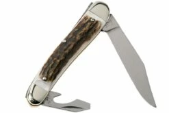 Robert Klaas Classic Line 100mm, Real Stag 383-451 Navaja Con Abrebotellas -KNIVESANDTOOLS Ventas RS383 451 03 robert klaas rs383 451 03
