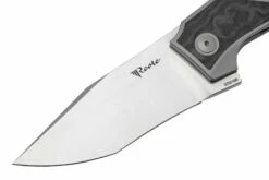 Reate T3500 Bead Blast Titanium, FatCarbon Black Camo Navaja, Diseño De Tashi Bharucha -KNIVESANDTOOLS Ventas RTT3500 FB BC 03 reate