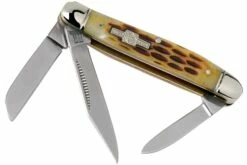 Rough Ryder Small Stockman Amber Bone RR194 Navaja Slipjoint
