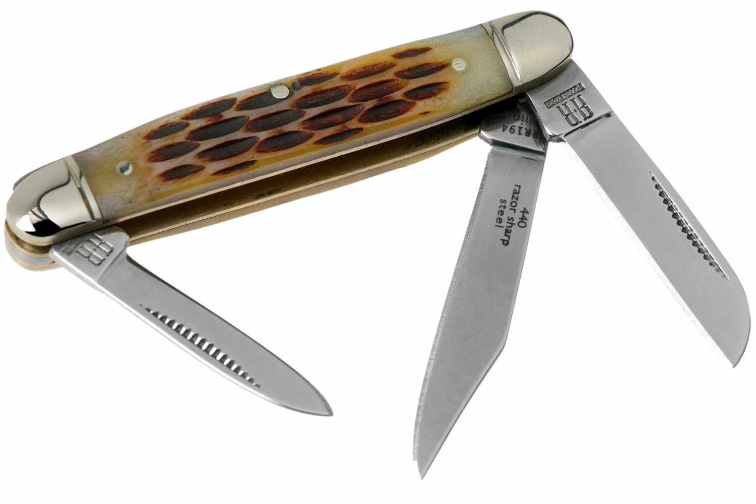 Rough Ryder Small Stockman Amber Bone RR194 Navaja Slipjoint 4 Rough Ryder Small Stockman Amber Bone RR194 Navaja Slipjoint - Imagen 2