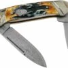 Rough Ryder Canoe Cinnamon Stag RR2156 Damascus Navaja Slipjoint -KNIVESANDTOOLS Ventas RY2156 01 rough ryder