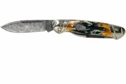 Rough Ryder Canoe Cinnamon Stag RR2156 Damascus Navaja Slipjoint -KNIVESANDTOOLS Ventas RY2156 03 rough ryder
