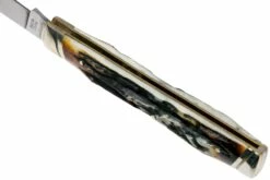 Rough Ryder Doctors Knife Cinnamon Stag RR2158 Damascus Navaja Slipjoint -KNIVESANDTOOLS Ventas RY2158 05 rough ryder