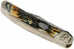 Rough Ryder Copperhead Cinnamon Stag RR2161 Damascus Navaja Slipjoint -KNIVESANDTOOLS Ventas RY2161 04 rough ryder