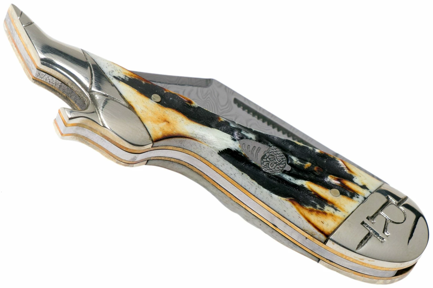 Rough Ryder Lady Leg Knife Cinnamon Stag RR2162 Damascus Navaja Slipjoint 6 Rough Ryder Lady Leg Knife Cinnamon Stag RR2162 Damascus Navaja Slipjoint - Imagen 4