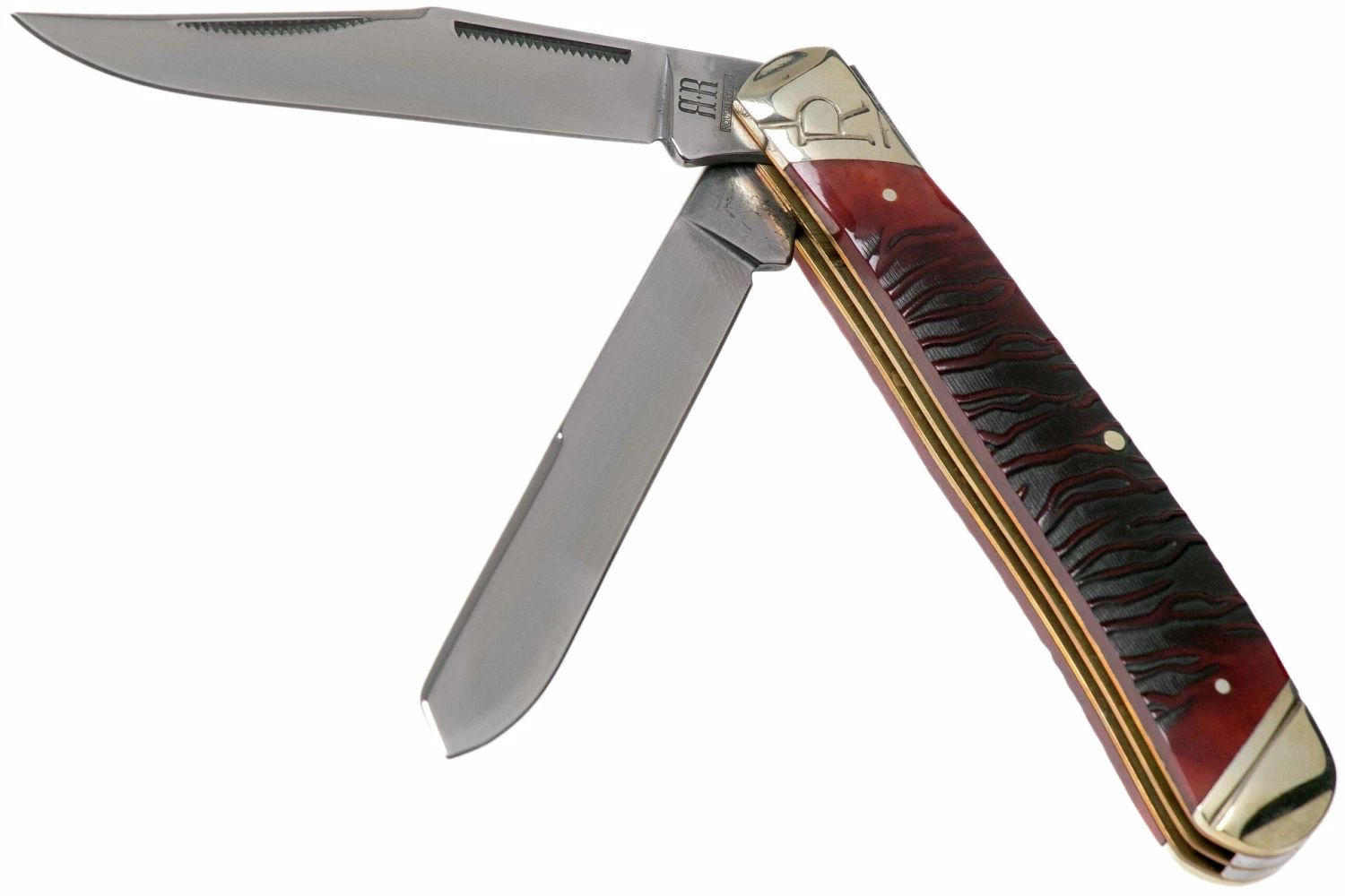 Rough Ryder Tiger Stripe Trapper RR2218 Navaja 3 Rough Ryder Tiger Stripe Trapper RR2218 Navaja