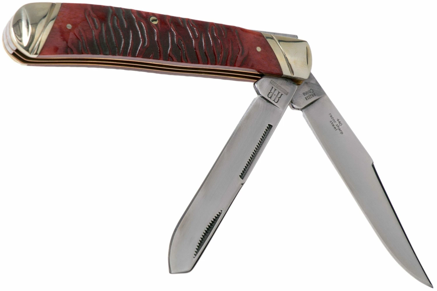 Rough Ryder Tiger Stripe Trapper RR2218 Navaja 4 Rough Ryder Tiger Stripe Trapper RR2218 Navaja - Imagen 2