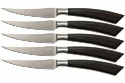 Saladini 6-delige Juego De Cuchillos Para Carne 23 Cm, Cuerno De Búfalo