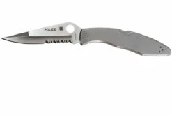 Spyderco C07 Police Parcialmente Dentado, Acero Inoxidable