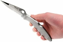 Spyderco C07 Police Parcialmente Dentado, Acero Inoxidable -KNIVESANDTOOLS Ventas SPC07PS 08 spyderco police spc07ps 08