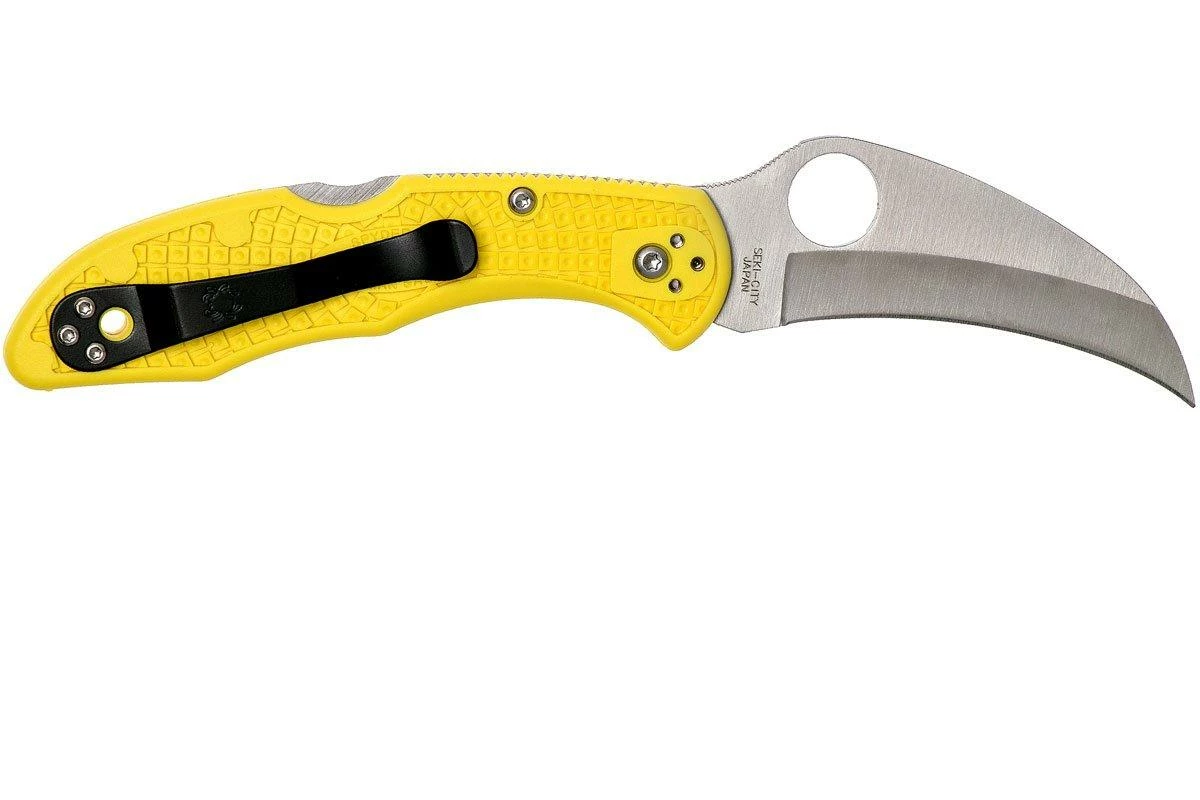 Spyderco Tasman Salt 2 C106PYL2 Plain Edge Navaja, Amarillo 4 Spyderco Tasman Salt 2 C106PYL2 Plain Edge Navaja, Amarillo - Imagen 2