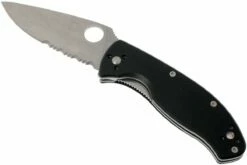 Spyderco Tenacious C122GPS Navaja, Parcialmente Dentada