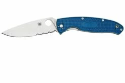 Spyderco Resilience Lightweight S35VN Blue C142PBL FRN Navaja Parcialmente Dentada