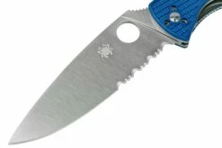 Spyderco Resilience Lightweight S35VN Blue C142PBL FRN Navaja Parcialmente Dentada -KNIVESANDTOOLS Ventas SPC142PSBL 03 spyderco