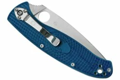 Spyderco Resilience Lightweight S35VN Blue C142PBL FRN Navaja Parcialmente Dentada -KNIVESANDTOOLS Ventas SPC142PSBL 04 spyderco