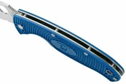 Spyderco Resilience Lightweight S35VN Blue C142PBL FRN Navaja Parcialmente Dentada -KNIVESANDTOOLS Ventas SPC142PSBL 07 spyderco